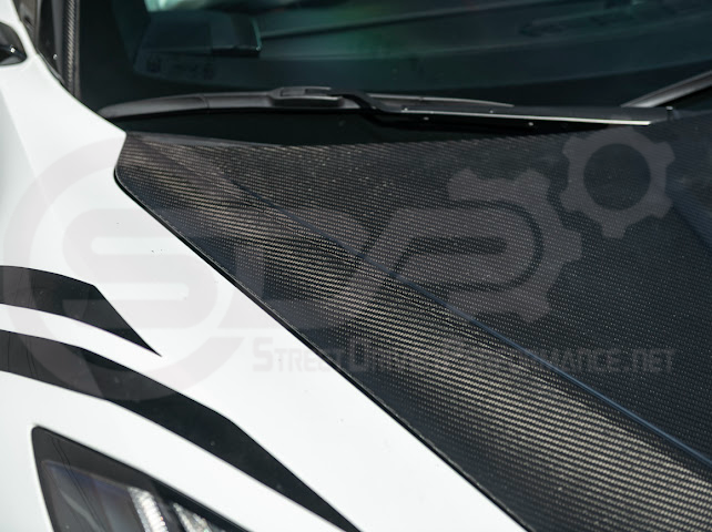 2020-PRESENT CHEVROLET CORVETTE C8 | SDP PERFORMANCE TRACK STYLE DOUBLE SIDED DRY CARBON FIBER FRONT HOOD