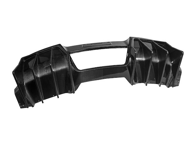 2014-2019 Corvette C7 Performance Track CARBON FIBER Rear Bumper Finned Diffuser