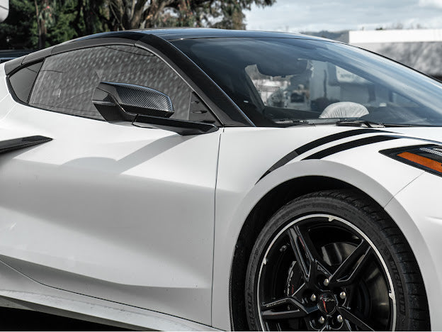 2020+ CORVETTE C8 CARBON FIBER REPLACEMENT MIRROR COVERS PAIR