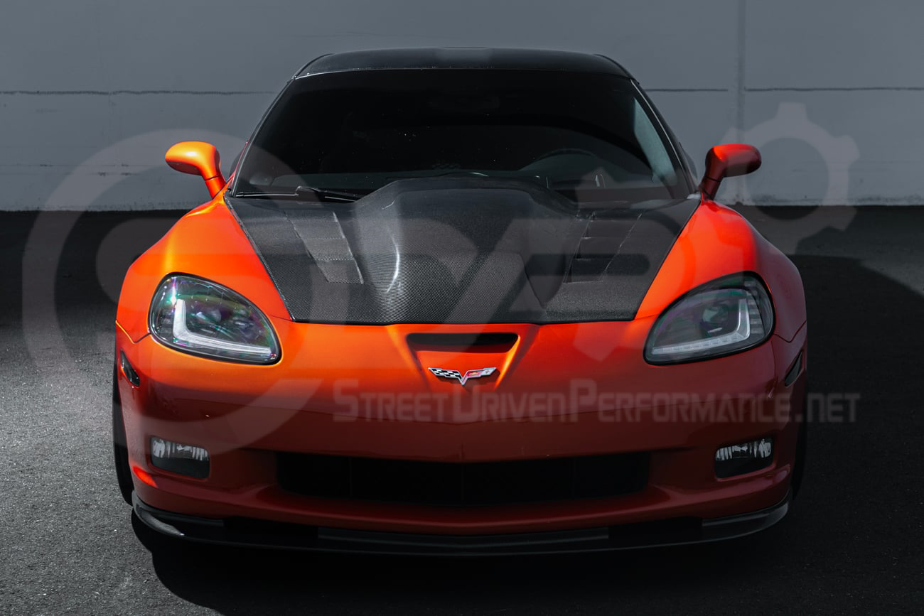 2005-2013 CHEVROLET CORVETTE C6 | SDP PERFORMANCE STYLE CARBON FIBER VENTED COWL HOOD