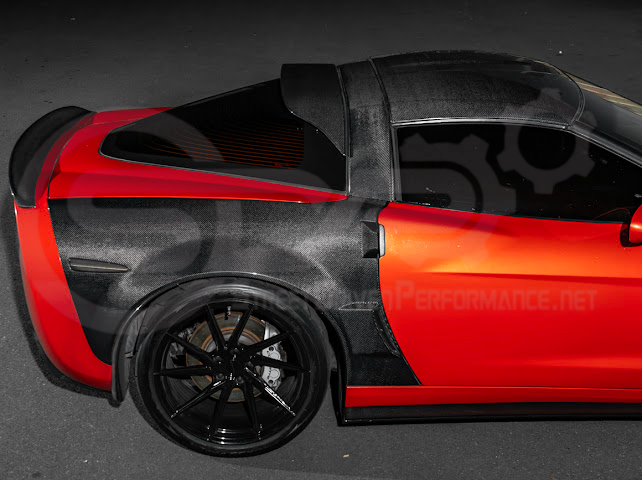 2005-2013 CHEVROLET CORVETTE C6 | SDP PERFORMANCE CARBON FIBER REAR ROOF WING LID SPOILER