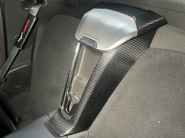 2020+ CORVETTE C8 CONVERTIBLE | CARBON FIBER INTERIOR WATERFALL SPEAKER GRILLE