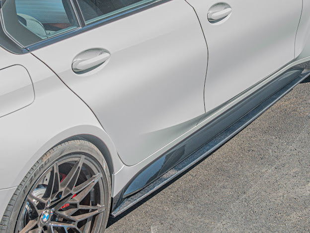 2021-Up BMW G80 M3 | M-Performance CARBON FIBER *ADD-ON* Side Skirts Extension Rocker Panel Ground Effects