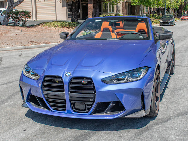 2021-UP BMW G82 / G83 M4 | M-PERFORMANCE STYLE CARBON FIBER FRONT SIDE LIP SPLITTER GROUND EFFECTS