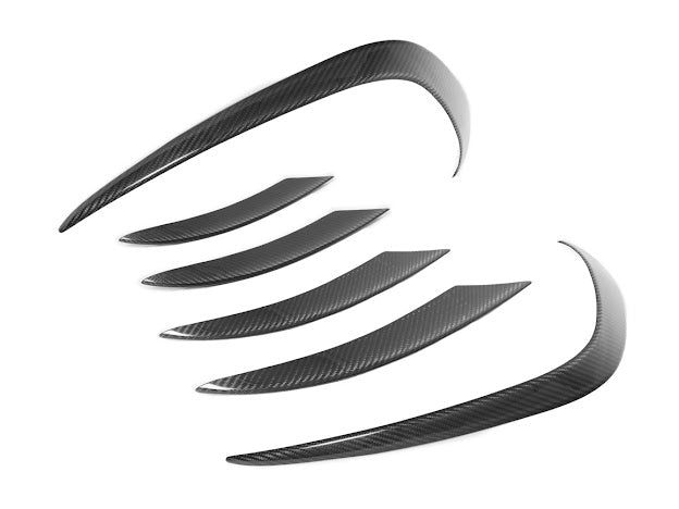 2019-Up C205 W205 Mercedes C-Class AMG Factory Style Carbon Fiber Front Air Vent Cover Pair