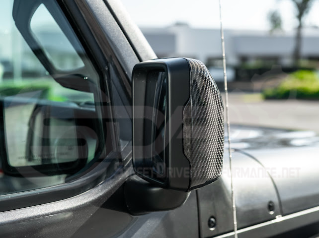 2018-UP JEEP WRANGLER GLADIATOR CARBON FIBER MIRROR CAP COVERS PAIR