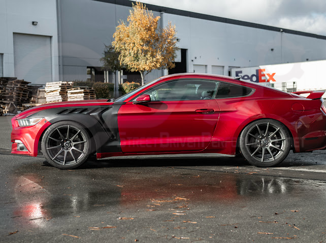 2015-2017 FORD MUSTANG S550 | GTD STYLE PRIMED BLACK FRONT SIDE VENTED FENDERS