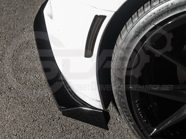 2016-2024 Camaro SS & 2019-2024 Chevrolet Camaro LT / LS / RS Models | SDP T6 Style GLOSSY BLACK Front Lip Splitter Side End Cap & Side Skirts Aero Kit