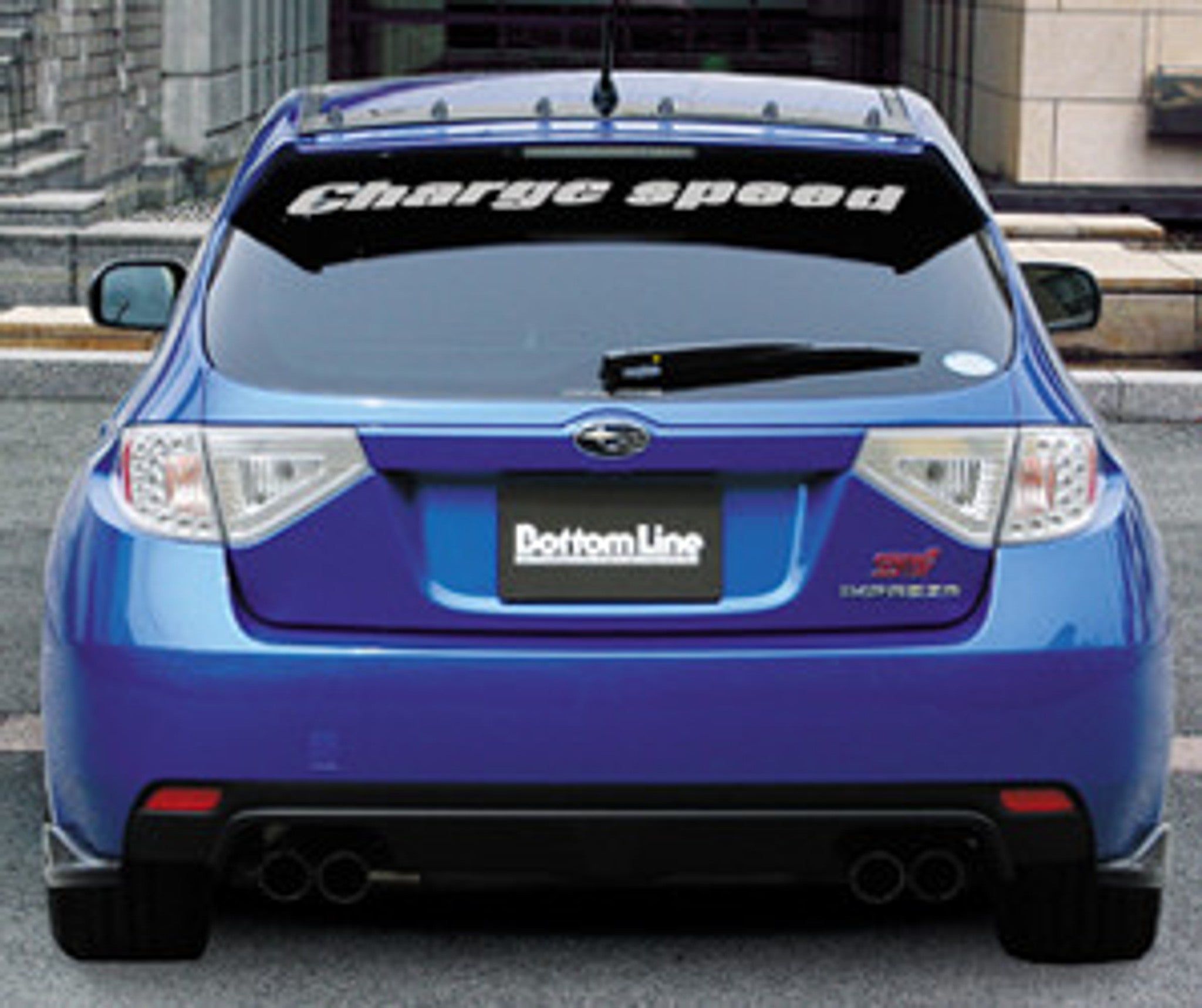 Charge Speed 2008-2010 Subaru WRX STi GR-B Hatchback BottomLine Type 2 Carbon Full Lip Kit for STi