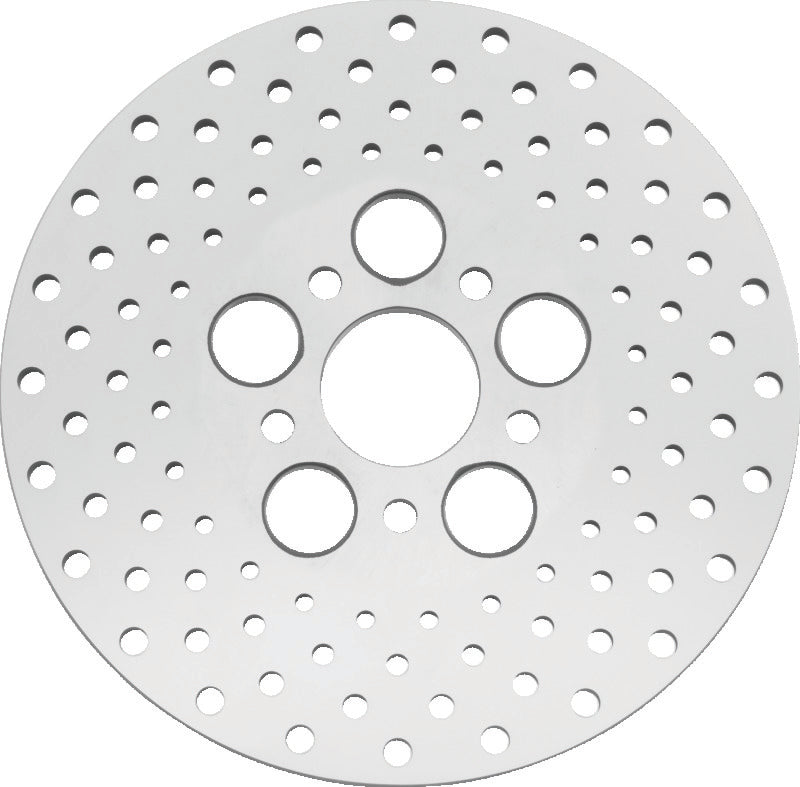 Bikers Choice 73-84 FL 10 Inch Front & Rear Drilled Stainless Rotor Replaces H-D 41813-79