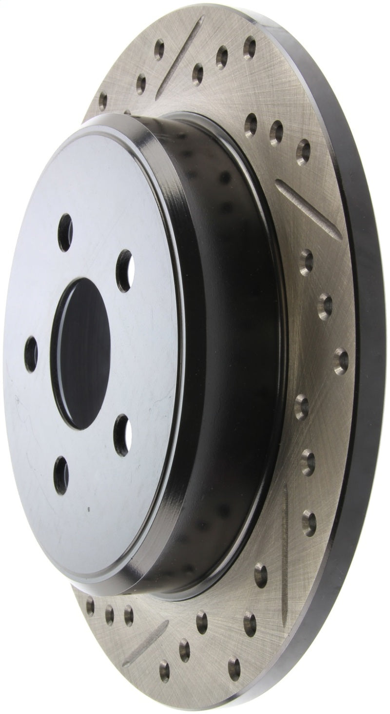 StopTech 03-09 Chrysler PT Cruiser Tur / 03-05 Dodge Neon SRT-4 Rear Right Slotted & Drilled Rotor