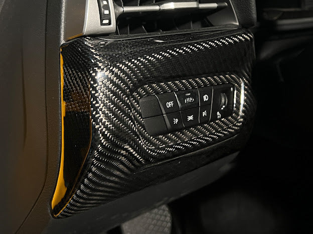 2020-Up Toyota GR Supra A90 A91 | Factory Style CARBON FIBER Headlight Adjustment Switch Button Cover