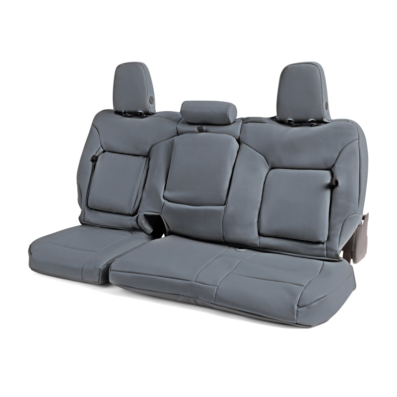 Covercraft 19-21 Chevrolet Silverado/ Leatherette PrecisionFitFront Row Seat Covers - Med Grey