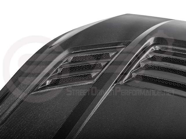 2024-UP FORD MUSTANG | SUPER SNAKE STYLE FRONT VENTED HOOD