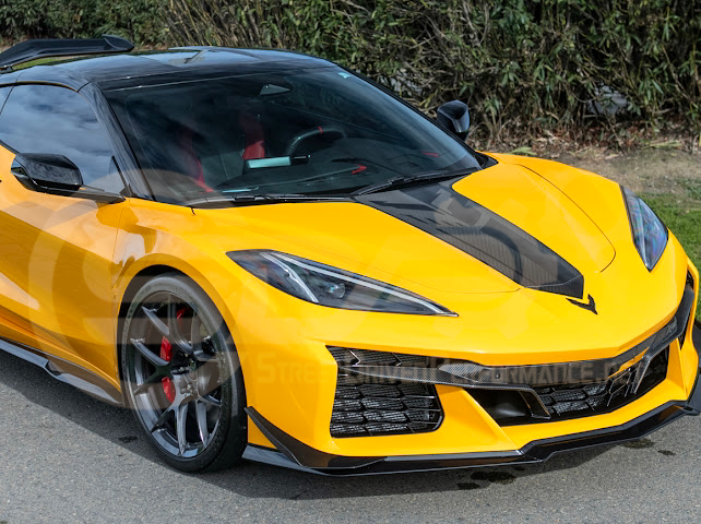 2020-UP CORVETTE C8 BRONZE ACCENT HOOD RACING STRIPE DECAL