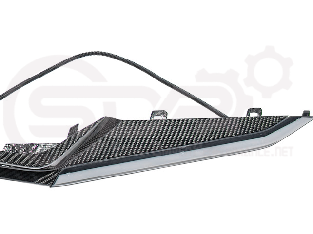 2023+ CHEVROLET CORVETTE C8 Z06 | CARBON FIBER SEQUENTIAL LED DRL LIGHT BAR BEZEL INSERT