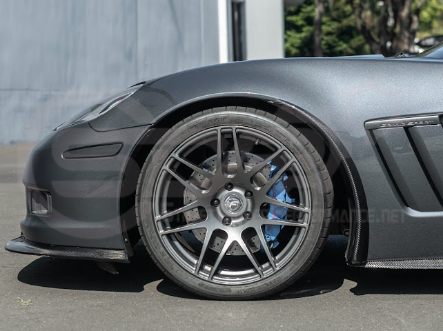 2005-2013 Chevrolet Corvette C6 |Z06 ZR1 STYLE CARBON FIBER Front & Rear Splash Guard Mud Flaps