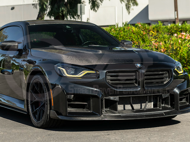 2023-Up BMW G87 M2 | V Style CARBON FIBER Front Vented Heat Extraction Hood