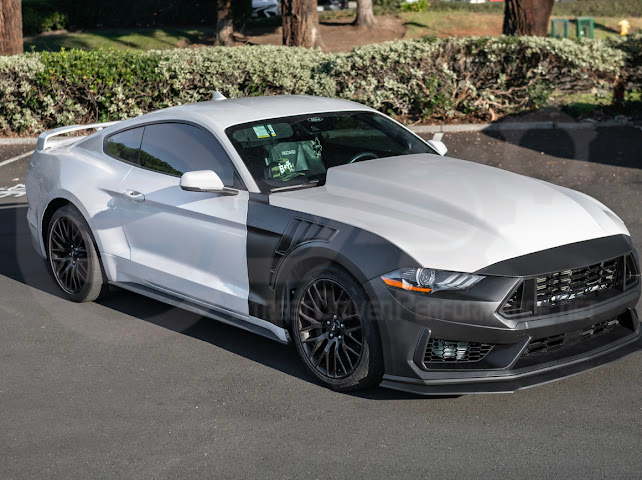 2018-2023 Ford Mustang S550 | GTD Style Primed Black Front Side Vented Fenders