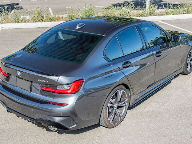 2019-Up BMW 3-Series & 2021+ G80 M3 | M-Sport Style GLOSSY BLACK Rear Trunk Spoiler Wing