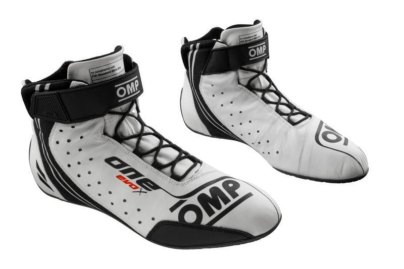 OMP ONE EVO X SHOES MY2024 FIA 8856-2018 WHITE SIZE 40