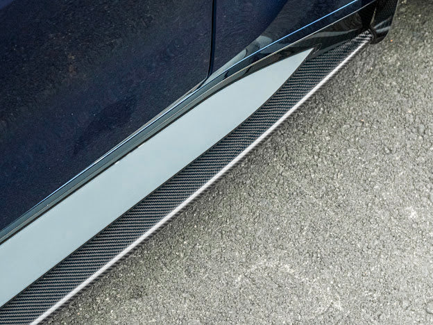 2021-Up BMW G82 G83 M4 M-Performance Extended Style | CARBON FIBER *ADD-ON* Side Skirts Extension Rocker Panel Ground Effects