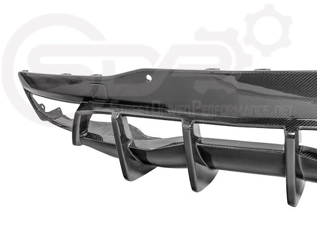 2020-UP CORVETTE C8 | CARBON FIBER REAR BUMPER DIFFUSER QUAD EXIT