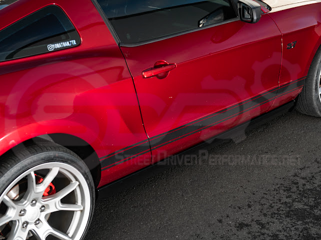 2010-2014 FORD S197 MUSTANG | GT500 STYLE SIDE SKIRTS EXTENSION PAIR ROCKER PANELS GROUND EFFECTS