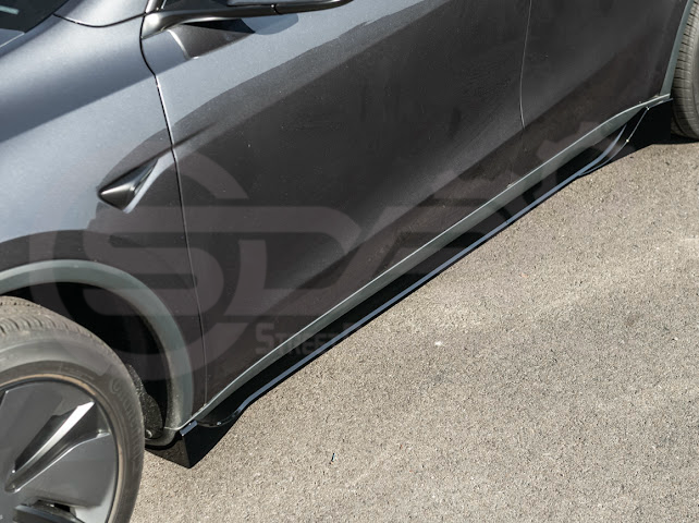 2025-UP TESLA MODEL Y | SDP TRACK STYLE SIDE SKIRTS ROCKER PANEL GROUND EFFECTS PAIR