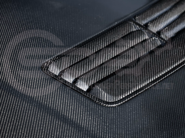 2024-Up Ford Mustang S650 | Factory Style CARBON FIBER Front Hood with Hood Vent (2 versions)