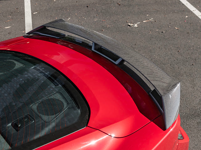 2024-Up Ford Mustang S650 | GT Style CARBON FIBER Rear Trunk Lid Wing & Spoiler Panel