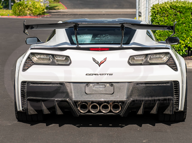 2014-2019 CHEVROLET CORVETTE C7 | ZR1 ZTK CONVERSION PACKAGE REAR SPOILER HIGH WING WITH WING RISER