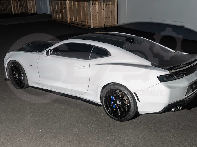 2016-2024 Camaro SS & 2019-2024 Chevrolet Camaro LT / LS / RS Models | SDP T6 Style GLOSSY BLACK Front Lip Splitter Side End Cap & Side Skirts Aero Kit