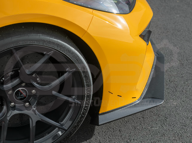 2023-Up Corvette C8 Z06 | Z07 Extended Package CARBON FIBER Front Lip Splitter Ground Effects