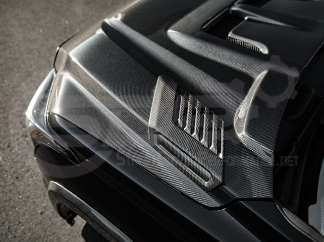 2022-UP TOYOTA TUNDRA | SDP CARBON FIBER FRONT VENTED HOOD WITH SIDE VENTS