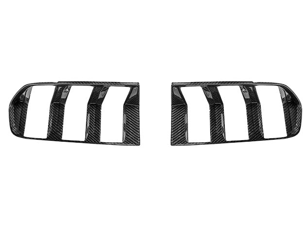 2024-UP FORD MUSTANG S650 | CARBON FIBER REAR TAIL LIGHT TRIM BEZEL COVERS PAIR