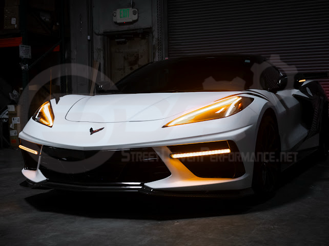 2020-UP CORVETTE C8 STINGRAY & Z51 | SEQUENTIAL FRONT GRILLE LED DRL LIGHT BAR BEZEL INSERTS PAIR