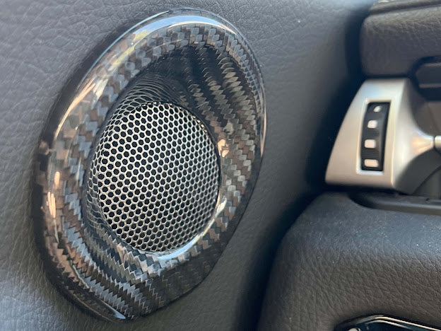 2020-Up Toyota GR Supra A90 A91 |Factory Style CARBON FIBER Inner Door Speaker Ring Trim Cover (Pair)