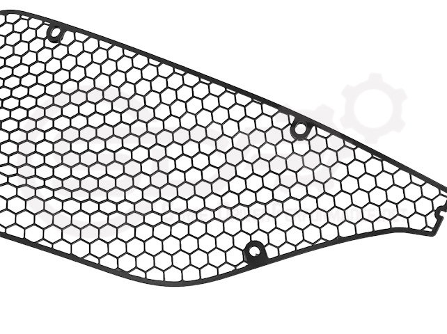 2023-Up Corvette C8 Z06 & E-Ray | Aluminum Black Rear Side Intake Mesh Grille Inserts Pair