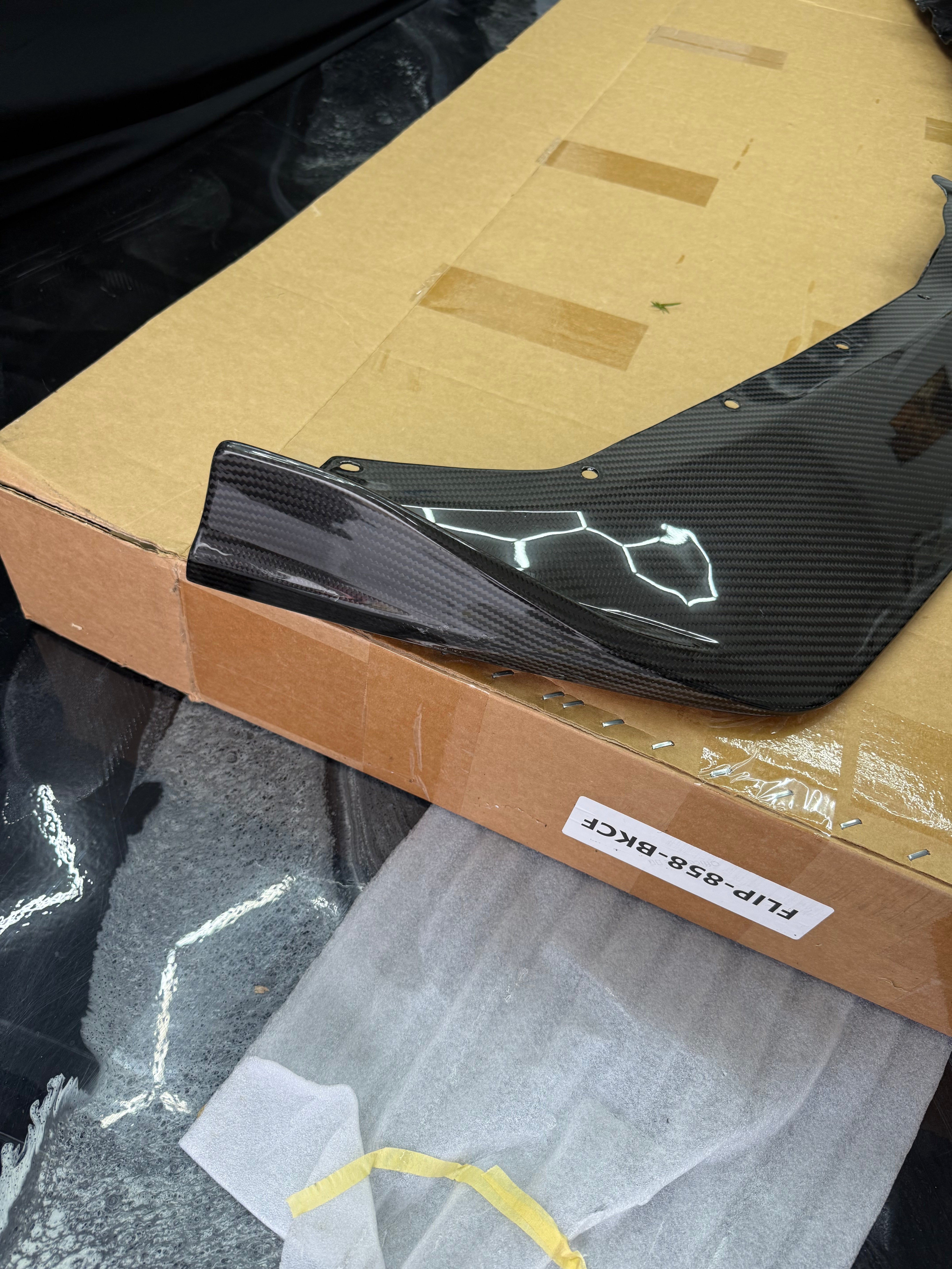 *USED* 2019 CHEVROLET CORVETTE C7 ZR1 CARBON FIBER FRONT LIP SPLITTER GROUND EFFECTS