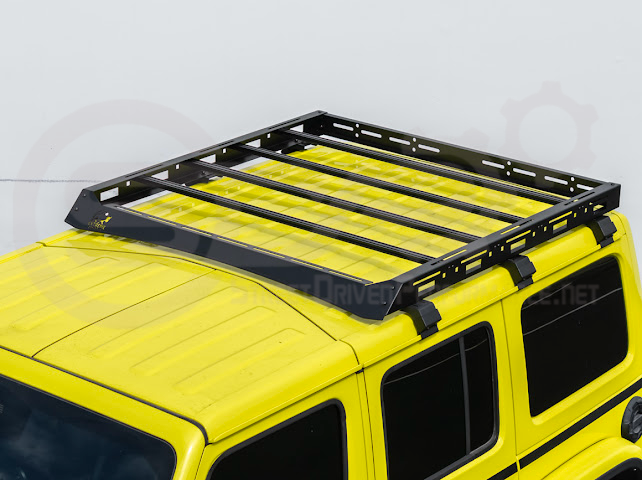 2018-UP JEEP WRANGLER JL & 2020-PRESENT JEEP GLADIATOR JT | CARBON STEEL BLACK TOP ROOF CARGO RACK (FULL & HALF LENGTH)