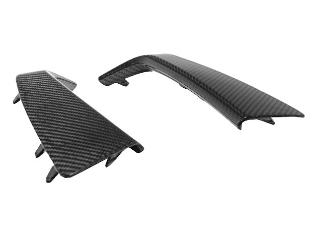 2019 CHEVROLET CORVETTE C7 ZR1 CARBON FIBER FRONT BUMPER VENT BROWS INSERTS (PAIR)