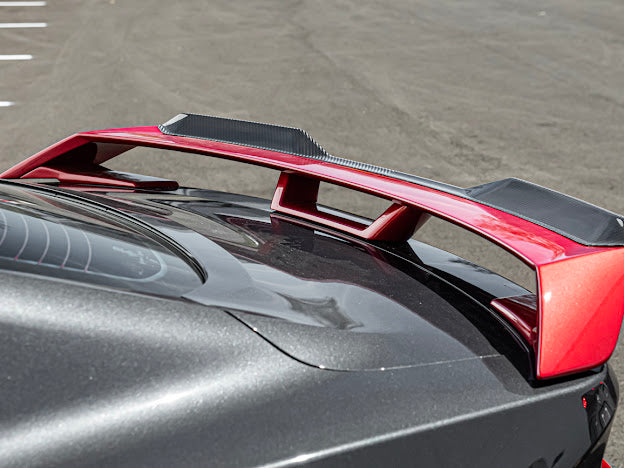 2024-Up Ford Mustang S650 | CARBON FIBER GT Performance Wing Rear Gurney Flap Spoiler *ADD-ON*