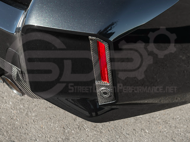 2023-UP BMW G87 M2 | FACTORY STYLE CARBON FIBER REPLACEMENT REAR BUMPER REFLECTOR TRIM PAIR