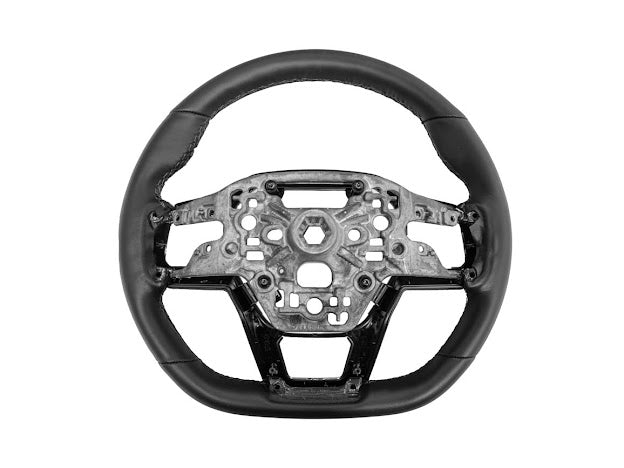 2024-Up Ford Mustang S650 | CARBON FIBER Stick-On Steering Wheel Interior Trim Cover