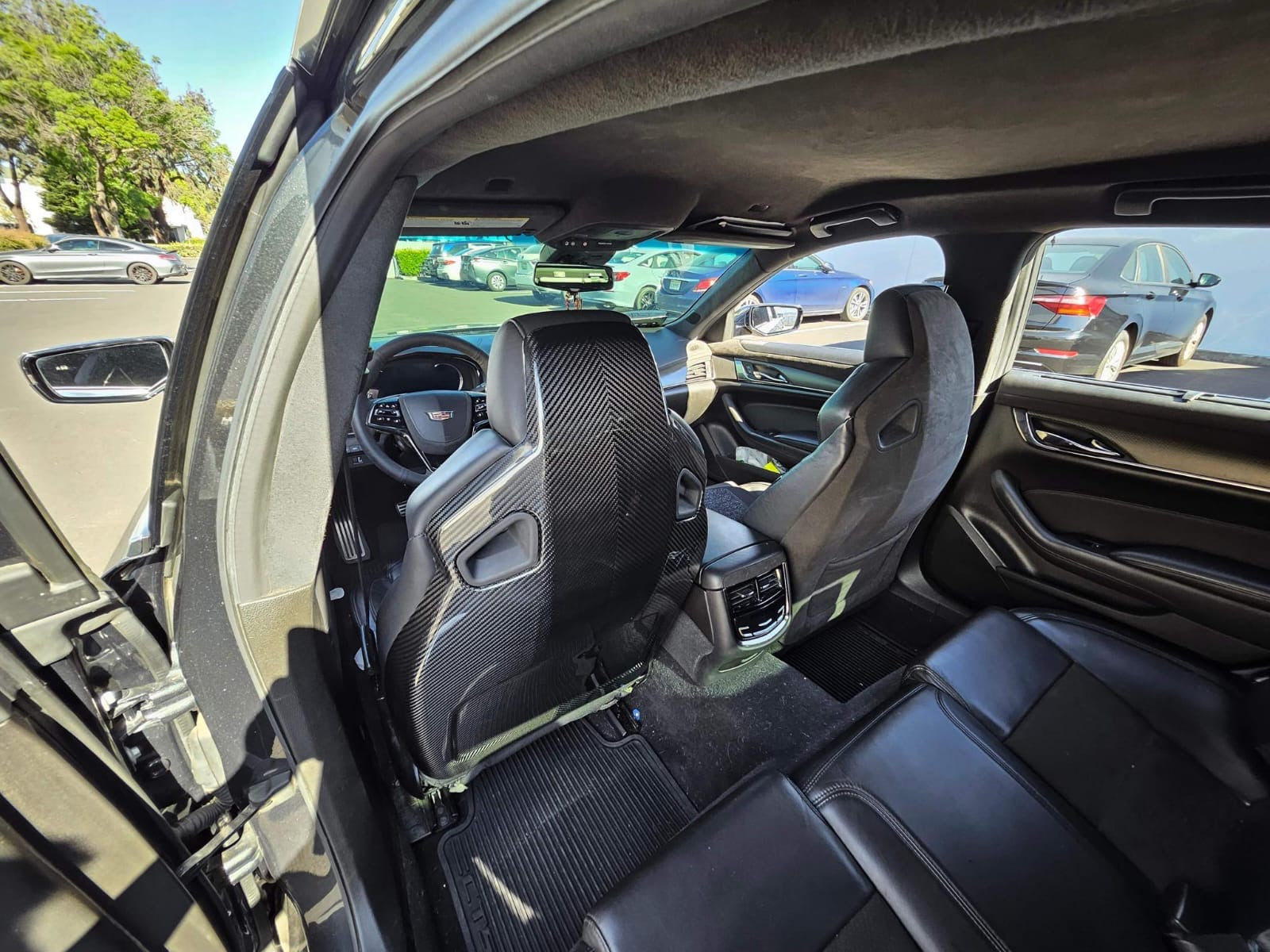 2016+ CADILLAC CTS-V3  | RECARO CARBON FIBER SEAT REAR PANEL COVER REPLACEMENT (DRIVER AND PASSENGER)