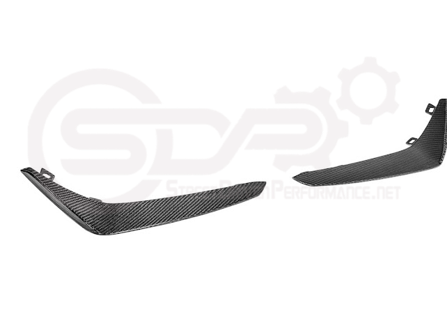2020-UP CADILLAC CT4 BLACK WING | CARBON FIBER FRONT BUMPER CANARDS