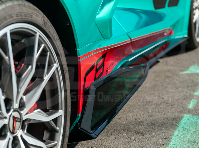 2020-UP CORVETTE C8 STINGRAY & Z51 | 5VM STYLE 2PCS GLOSSY BLACK SIDE SKIRTS ROCKER PANEL GROUND EFFECTS