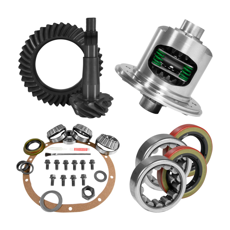 Yukon Gear 8.25in CHY 3.73 Rear Ring & Pinion Install Kit Positraction 1.618in ID Axle Bearings