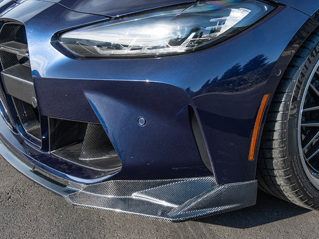 2021-Up BMW G80 M3 & G82 / G83 M4 | M-Performance Style CARBON FIBER 3-Piece Front Bumper Lip Splitter Ground Effects